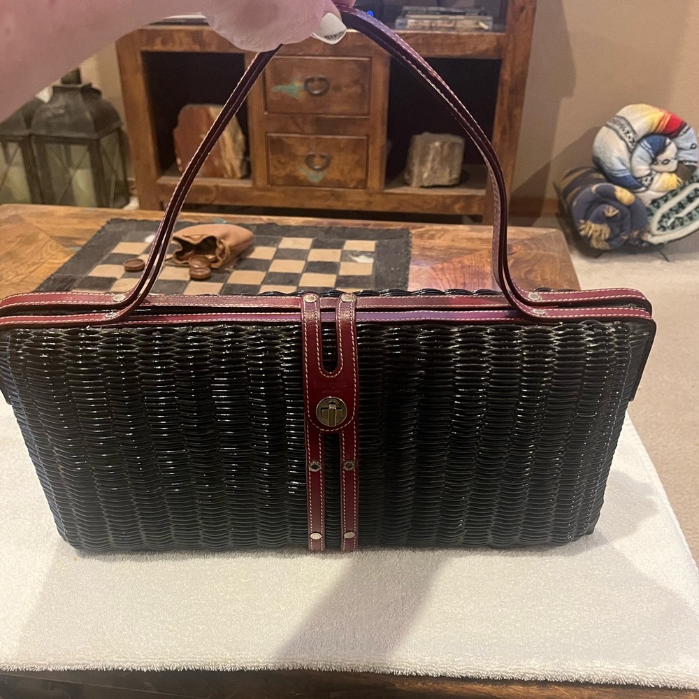 Kate Spade wicker top handle purse